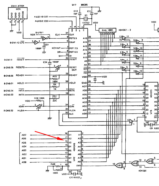 NEC 8201a schematic
